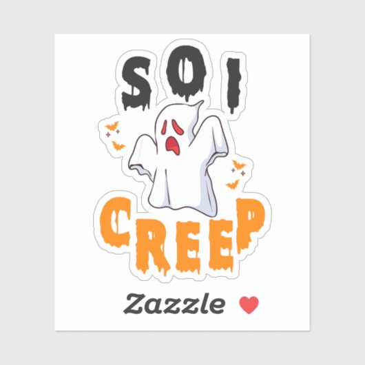 Dus ik kruip grappige spookachtige halloween spook sticker (Vel)