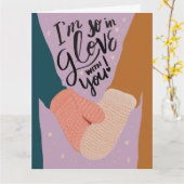 Dus in Glove met You Wenskaart Kaart (Gele Bloem)