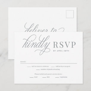 Dus in liefde EDITABLE KLOR RSVP Reply Card Briefkaart