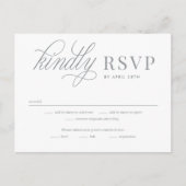 Dus in liefde EDITABLE KLOR RSVP Reply Card Briefkaart (Voorkant)