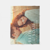 Dus in liefde gepersonaliseerde paar foto deken (Voorkant)