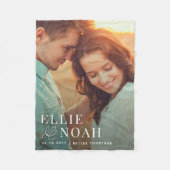 Dus in liefde gepersonaliseerde paar foto deken (Voorkant)