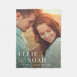 Dus in liefde gepersonaliseerde paar foto deken