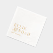 Dus in liefde Verloving bruiloft Folie servetten (Links)