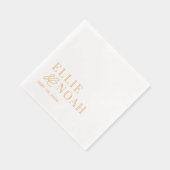 Dus in liefde Verloving bruiloft Folie servetten (Rechts)