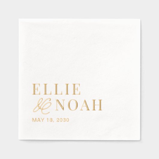 Dus in liefde Verloving bruiloft Folie servetten (Voorkant)