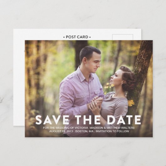 DUS IN LIVE | BEWAREN VAN DE DATUM VAN AANKONDIGIN AANKONDIGINGSKAART (Voorkant / Achterkant)