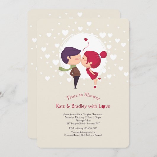 Dus in Love Invitation Kaart (Voorkant / Achterkant)