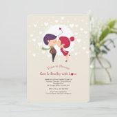 Dus in Love Invitation Kaart (Staand voorkant)