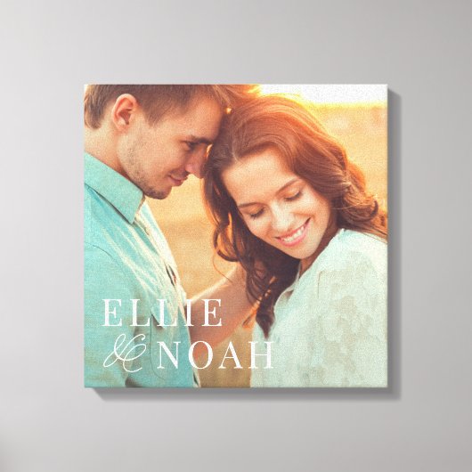 Dus in Love Personalized Photo Wrapped Canvas (Voorkant)