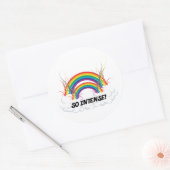 DUS INTENT DUBBELE RAINBOW RONDE STICKER (Envelop)