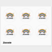 DUS INTENT DUBBELE RAINBOW RONDE STICKER (Vel)