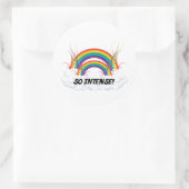DUS INTENT DUBBELE RAINBOW RONDE STICKER (Tas)