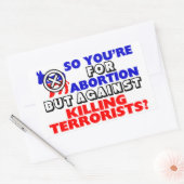 Dus je bent voor abortus... rechthoekige sticker (Envelop)