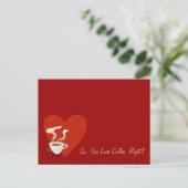 Dus je houdt van koffie, toch? briefkaart (Staand voorkant)