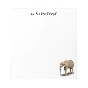 DUS JE VERGETEN NIET = ELEPHANT NOTITIEBLOK