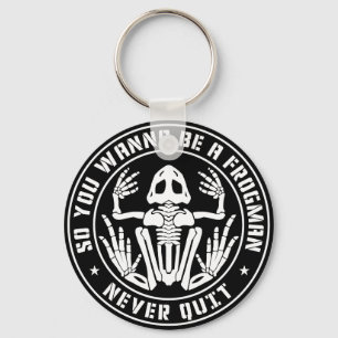 Dus je wilt een Frogman zijn die nooit stopt. Sleutelhanger