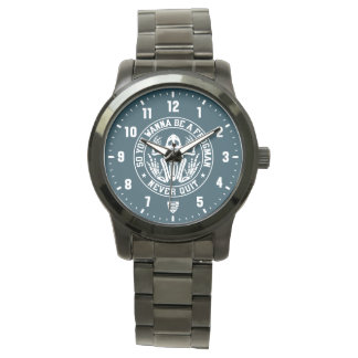 Dus je wilt een kikvorsman zijn "NOOIT OPGEVEN" Pa Horloge