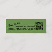 Dus je wilt een vegankaart zijn mini visitekaartje (Achterkant)
