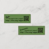Dus je wilt een vegankaart zijn mini visitekaartje (Voorkant / Achterkant)