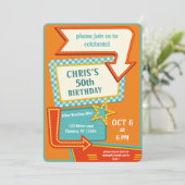 Dus klassieke retro teken 50 verjaardag kaart (Staand voorkant)