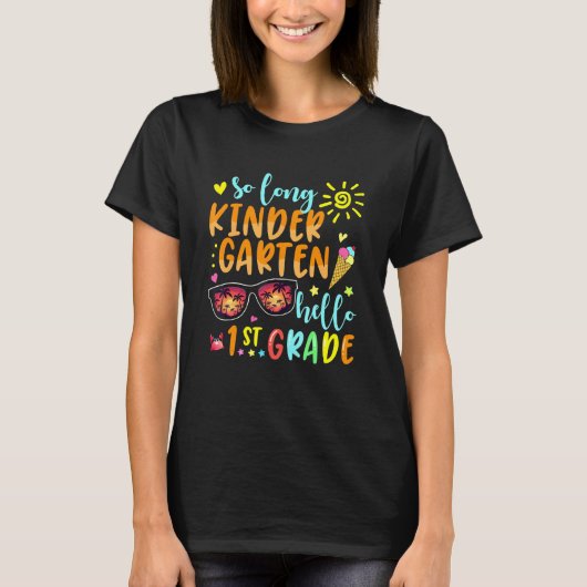 DUS LANG KINDERGARTEN HALLO 1ste GRADE lerarenstud T-shirt (Voorkant)