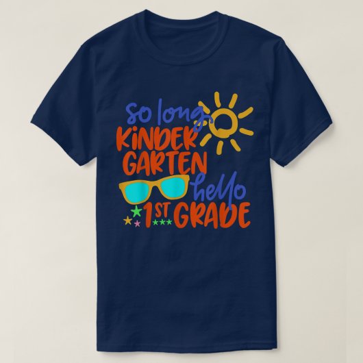 DUS LANG KINDERGARTEN HALLO 1ste GRADE lerarenstud T-shirt (Design voorkant)