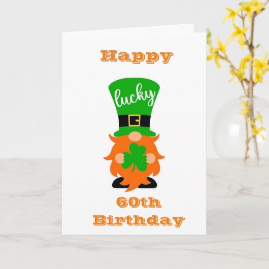 DUS "LUCKY TO-THE-THE-60th BIRTHDAY Kaart (Gele Bloem)