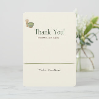 Dus Matcha Liefde Zen Baby Shower Bedankkaart
