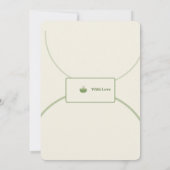 Dus Matcha Liefde Zen Baby Shower Bedankkaart (Achterkant)