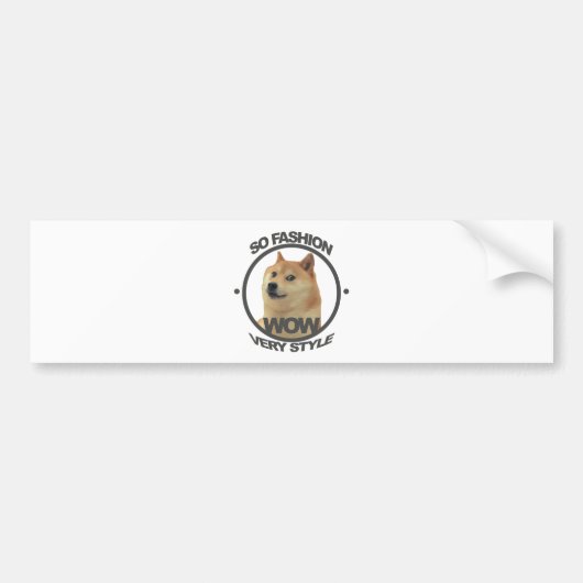 Dus Mode, dus Doge Bumpersticker (Voorkant)
