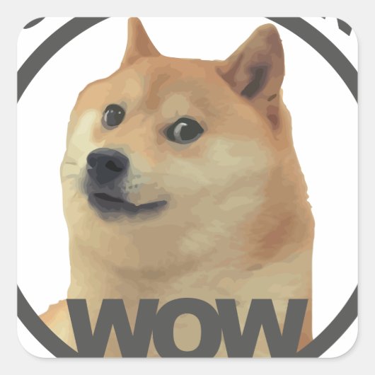 Dus Mode, dus Doge Vierkante Sticker (Voorkant)