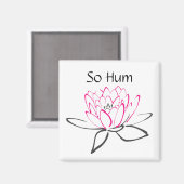 Dus nep roze zwarte Lotus magneet (Voorkant / Achterkant)