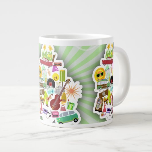 Dus ook voor Fun Retro Collage Grote Koffiekop (Voorkant rechts)