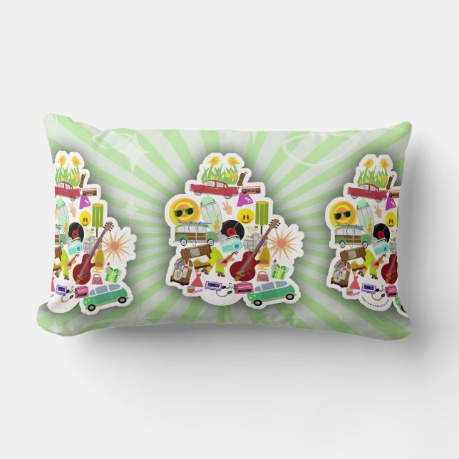 Dus ook voor Fun Retro Collage Kussen (Voorkant)