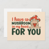 Dus paddenstoel in mijn hartspuit grappige Valenti Briefkaart (Voorkant / Achterkant)
