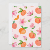 Dus Peachy Baby shower Invitation Kaart (Achterkant)