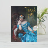 Dus Posh Masquerade Gelukkige Verjaardag Bedankkaart (Staand voorkant)