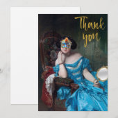 Dus Posh Masquerade Gelukkige Verjaardag Bedankkaart (Voorkant / Achterkant)