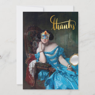 Dus Posh Masquerade Gelukkige Verjaardag Dank je K Bedankkaart