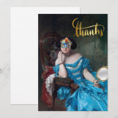 Dus Posh Masquerade Gelukkige Verjaardag Dank je K Bedankkaart (Voorkant / Achterkant)