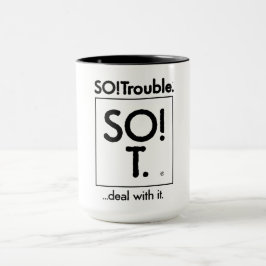 Dus, problemen. ...ermee omgaan. mok