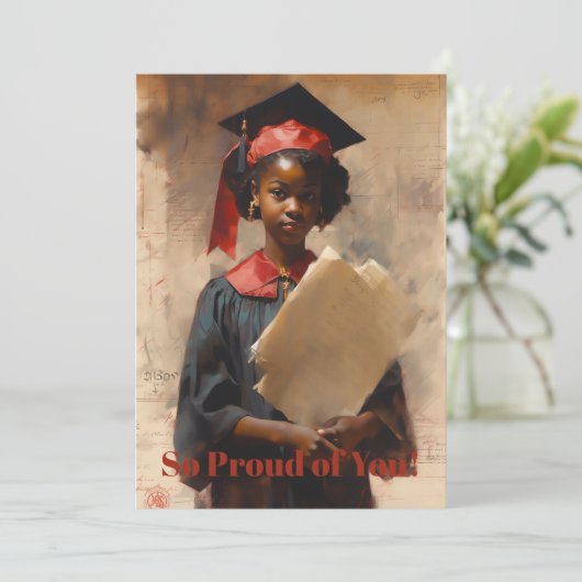 Dus Proud van ons Afstuderen Feestdagenkaart (Staand voorkant)