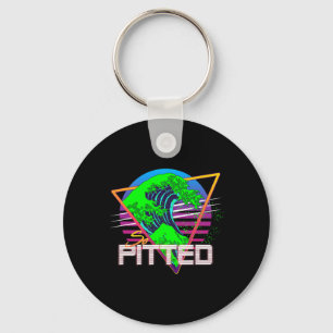 Dus Put Kanagawa Grote Golf Retrowave Outrun Surfe Sleutelhanger