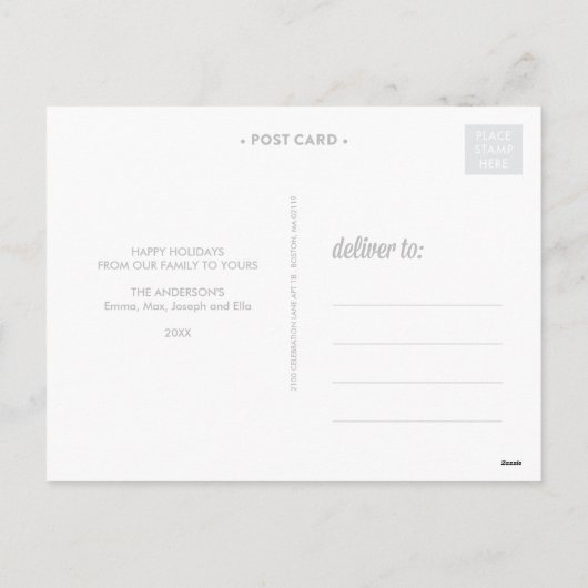 DUS RETRO | Feestdagen briefkaart (Achterkant)