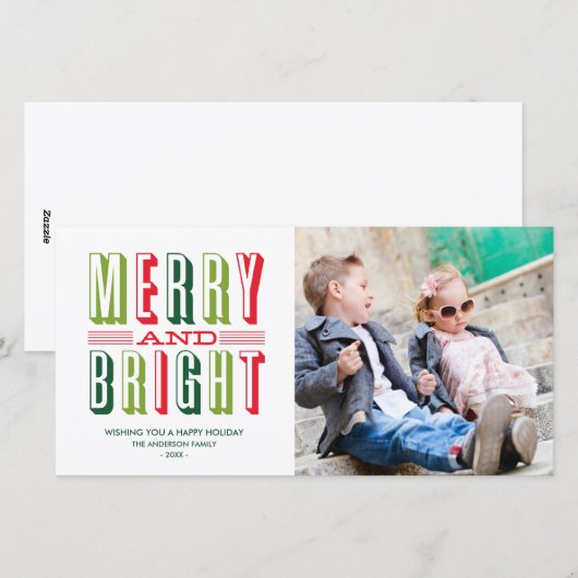 DUS RETRO | VAKANTIEFOTOKAART FEESTDAGENKAART (Voorkant / Achterkant)