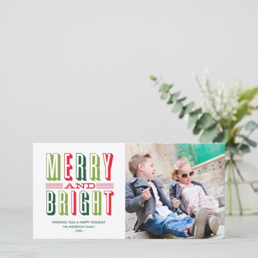 DUS RETRO | VAKANTIEFOTOKAART FEESTDAGENKAART (Staand voorkant)