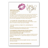Dus roze en gouden Confetti Lip Instructies 2 Kaart (Achterkant)