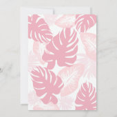 Dus roze flamingo tiara tropisch meisje Baby showe Kaart (Achterkant)