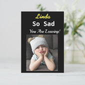 Dus Sad Retirement Happy Funny Grumpy Girl Kaart (Staand voorkant)